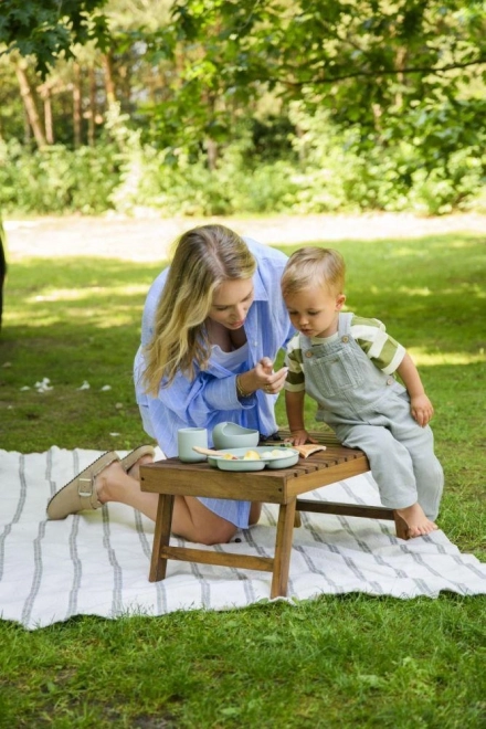 Set de vaisselle en silicone pour enfants MoMi AMI rose