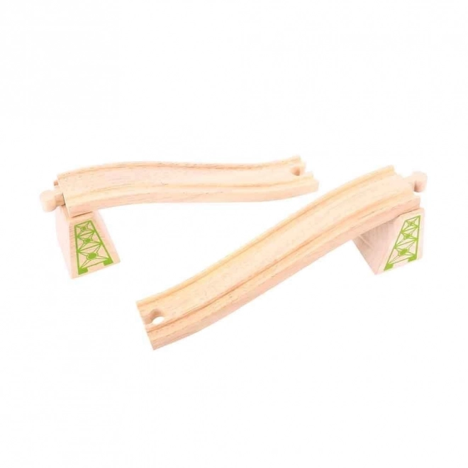 Bigjigs Rail Pont Roulant avec Piliers 2 pièces