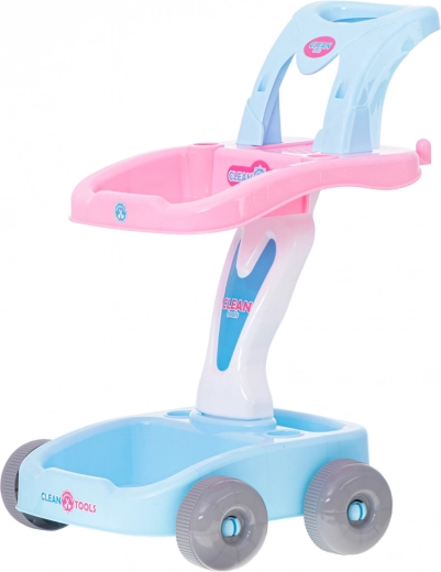 Chariot stable avec étagères et poignée