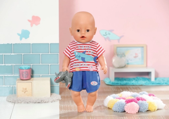 BABY born pyjama et chaussons, bleus, 43 cm