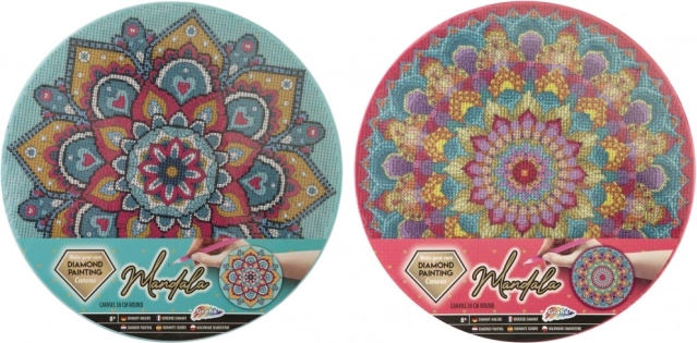 Grafix peinture diamant sur cadre – mandala turquoise 30 cm