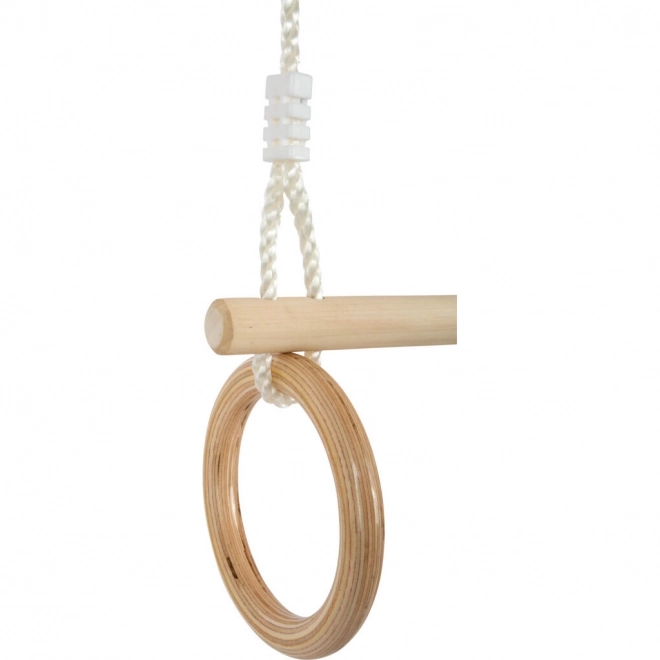 Petite Barre Small Foot en bois avec anneaux de gymnastique 2 en 1