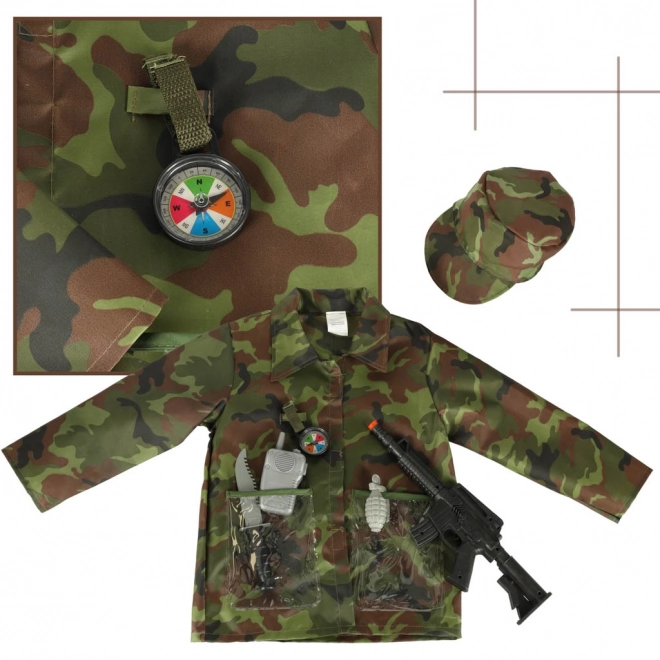 Costume de soldat pour le carnaval 3-8 ans