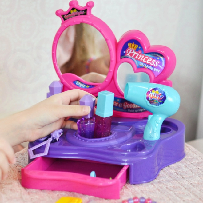 Coiffeuse pour princesses Woopie - Studio de beauté avec 18 accessoires