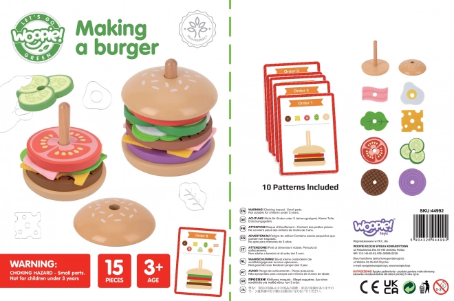 Restaurant de burgers en bois WOOPIE GREEN pour enfants