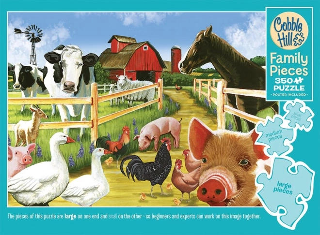 Puzzle familial Bienvenue à la ferme 350 pièces
