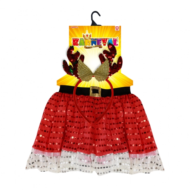 Déguisement enfant TUTU jupe renne de Noël avec serre-tête