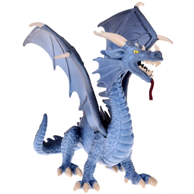 Figurine de majestueux dragon gris avec ailes flexibles