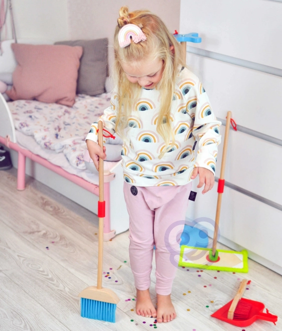 Ensemble de nettoyage en bois pour enfants Tooky Toy