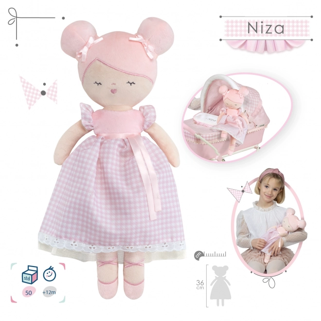 DeCuevas 20146 Poupée en peluche NIZA - 36 cm