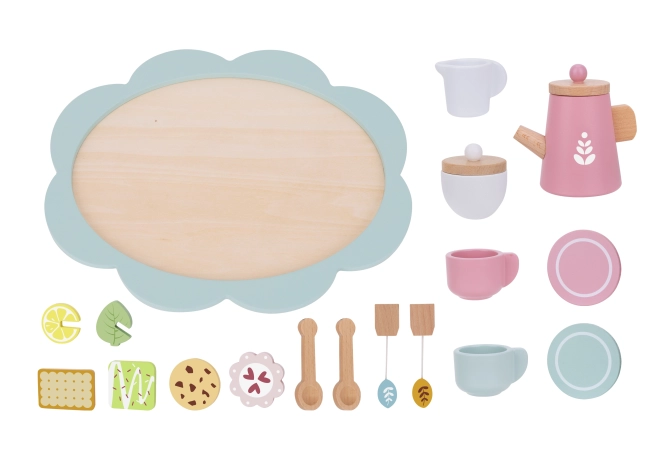 Ensemble de jouets en bois pour le thé pour enfants