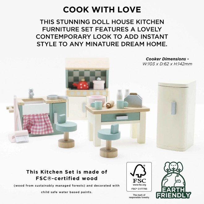 Mobilier pour maison de poupée - Cuisine Daisylane