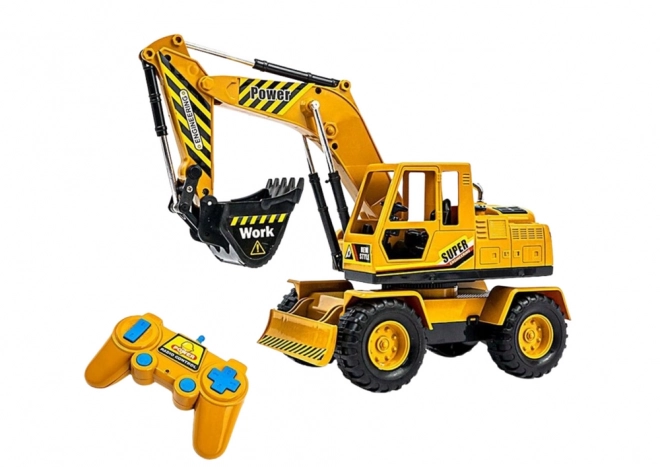 Excavatrice bulldozer 2 en 1 télécommandée pour enfants