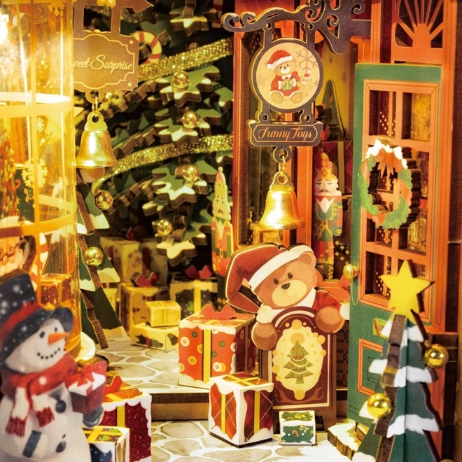 Cale-livres allée de Noël fabriquée à la main
