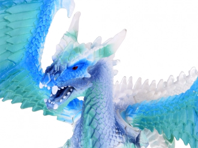Dragon de glace bleu et blanc avec ailes mobiles