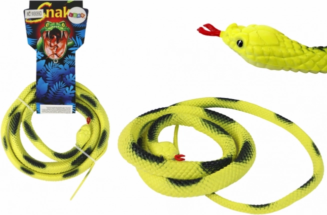 Serpent corail en caoutchouc jaune avec patchs PVC