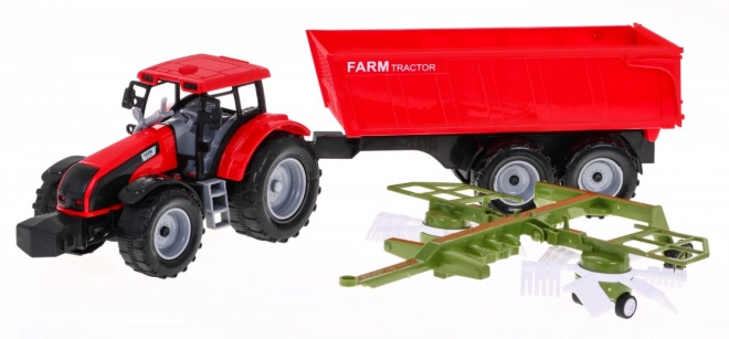 Tracteur avec remorque basculante pour enfant 3+ Pièces mobiles + Friction motrice
