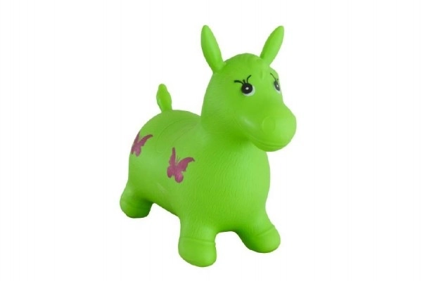 Cheval sauteur en caoutchouc vert