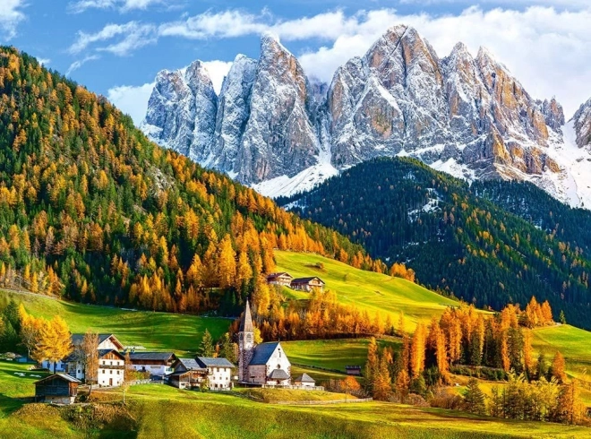Puzzle 2000 pièces – église Ste-Madeleine, Dolomites