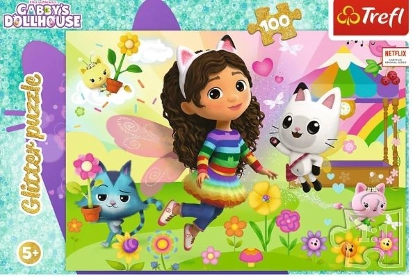 Puzzle 100 pièces Glitter Glitter Maison de poupée de Gabi Gabby