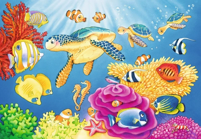 Puzzle beauté sous-marine 2x24 pièces