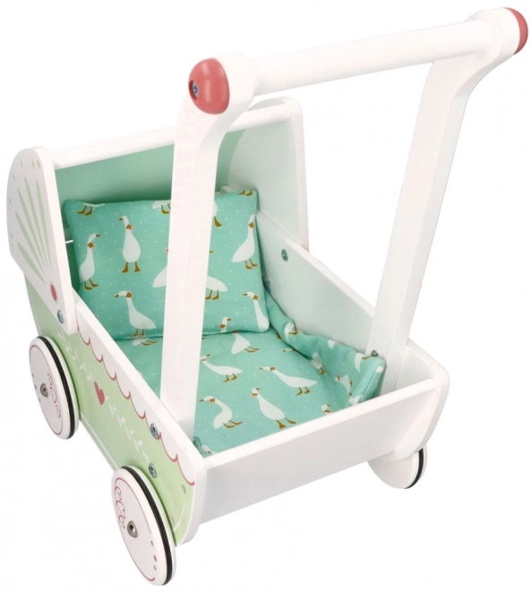 Poussette en bois pour poupées