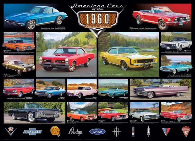 Eurographics puzzle 1960 Voitures américaines, 1000 pièces