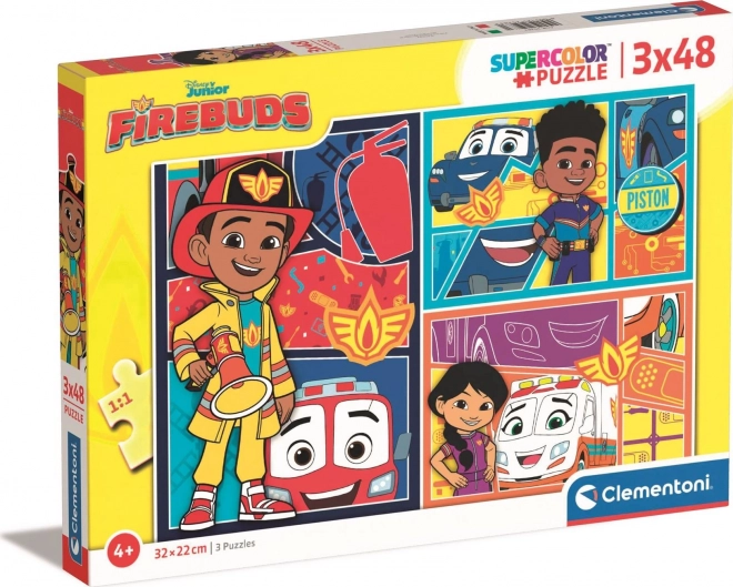 CLEMENTONI Puzzle Firebuds 3x48 pièces
