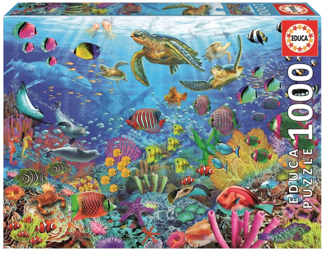 Puzzle Educa tortues en fantaisie tropicale 1000 pièces