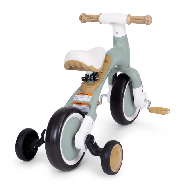 Vélo d'équilibre avec pédales - roues latérales d'entraînement 3 en 1 ECOTOYS – Vert