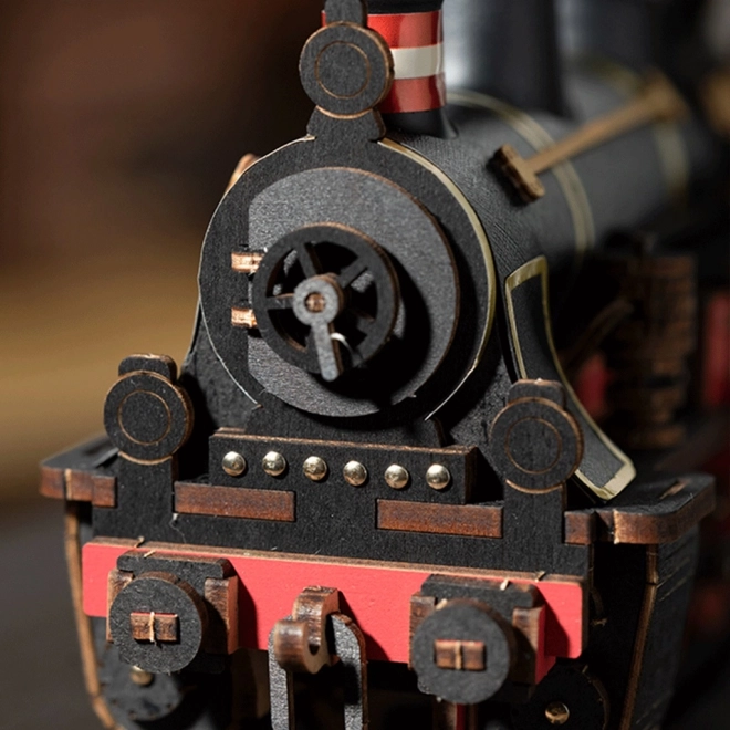 RoboTime Maquette en bois 3D Locomotive à vapeur vintage