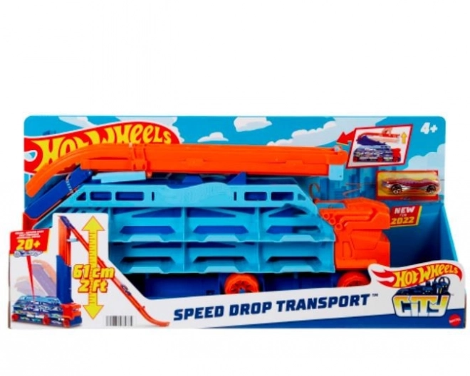 Hot Wheels Transporteur avec piste haute HDY92