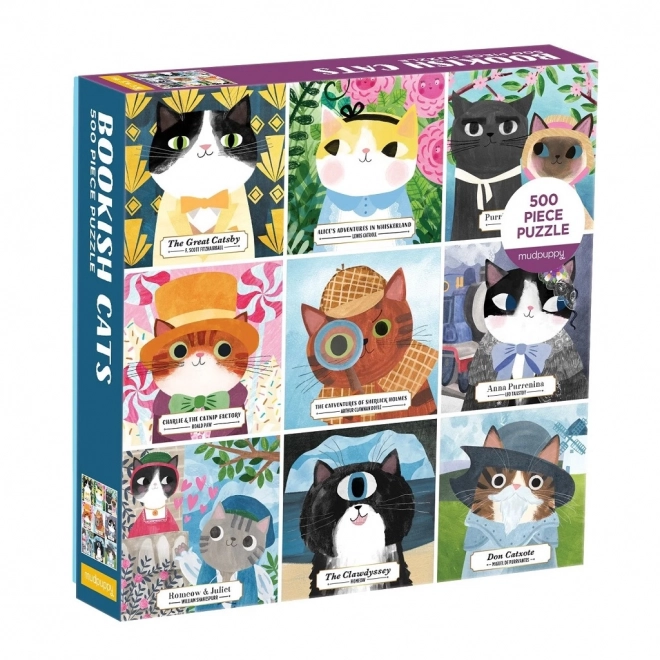 Puzzle Mudpuppy Littéraires Félins 500 pièces