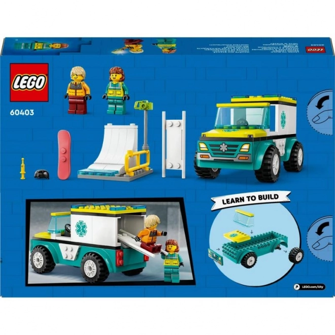 LEGO® City 60403 Ambulance et snowboarder