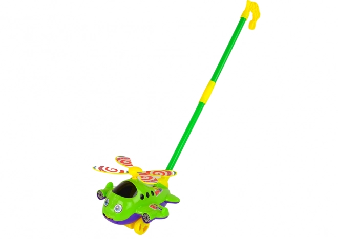 Hélicoptère Vert Joyeux à Pousser