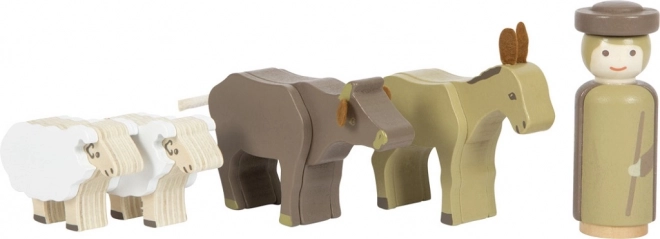 Petite Crèche de Noël en Bois