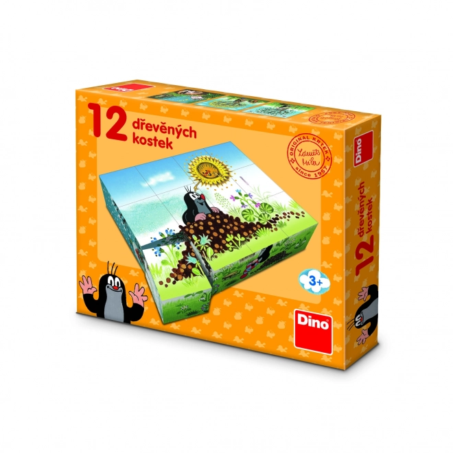 Dino Blocs en bois La taupe pendant l'année 12 pcs