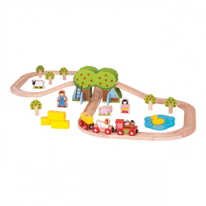 Bigjigs Rail Circuit de Train en Bois Ferme
