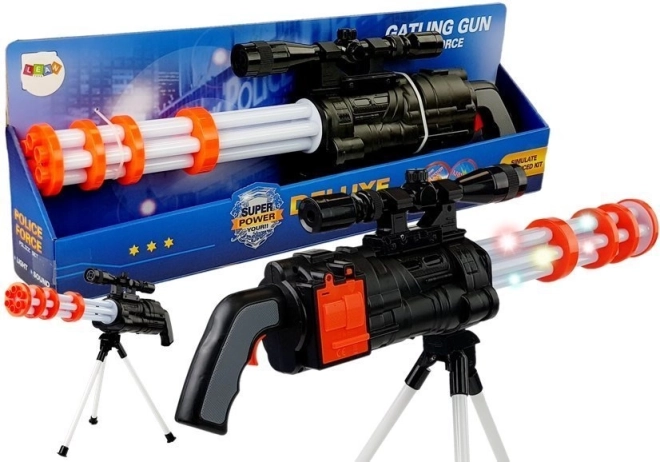 Jouet pour enfants – fusil rotatif de police avec trépied