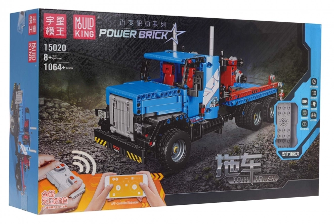 kit de construction RC camion de remorquage bleu 1064 pièces