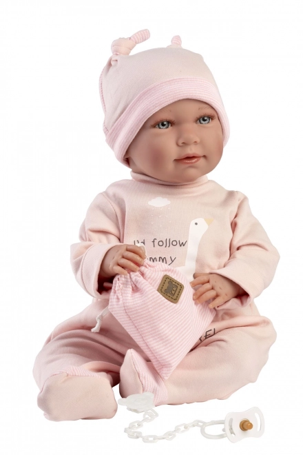 Llorens 74108 NOUVEAU NÉ - poupée réaliste bébé avec sons et corps en tissu doux - 42 cm