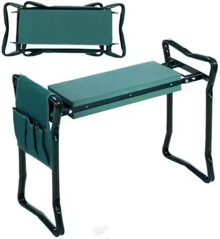 Tabouret et agenouilloir de jardin pliable 3 en 1 avec organisateur