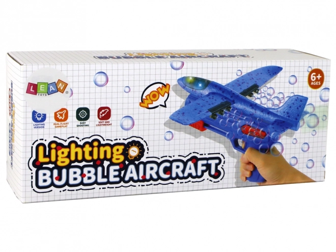 Pistolet à bulles de savon Aeroplane Blue