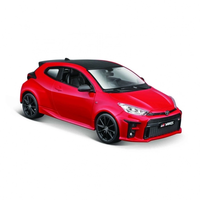 Modèle métallique Toyota Yaris 2021 rouge 1/24