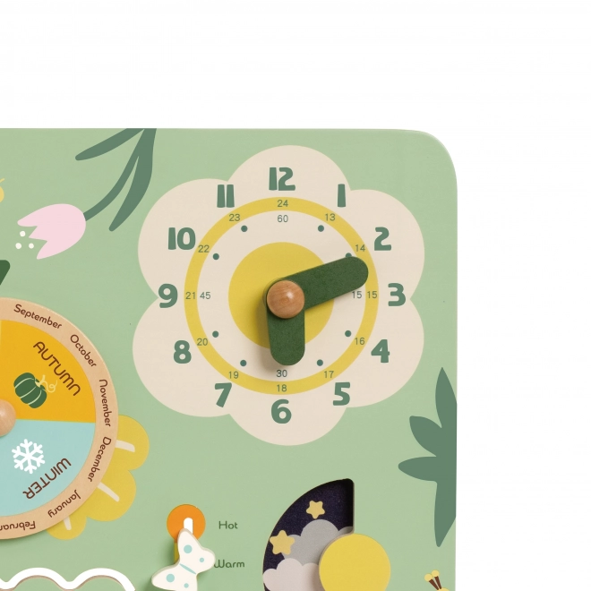 Calendrier éducatif en bois en anglais
