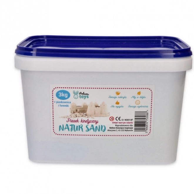 Sable cinétique NaturSand 3 kg avec moules et bac à sable