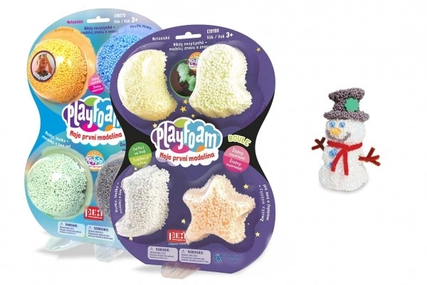 Pâte à modeler PlayFoam - Ensemble 1+1 avec 4 pâtes colorées et 4 lumineuses