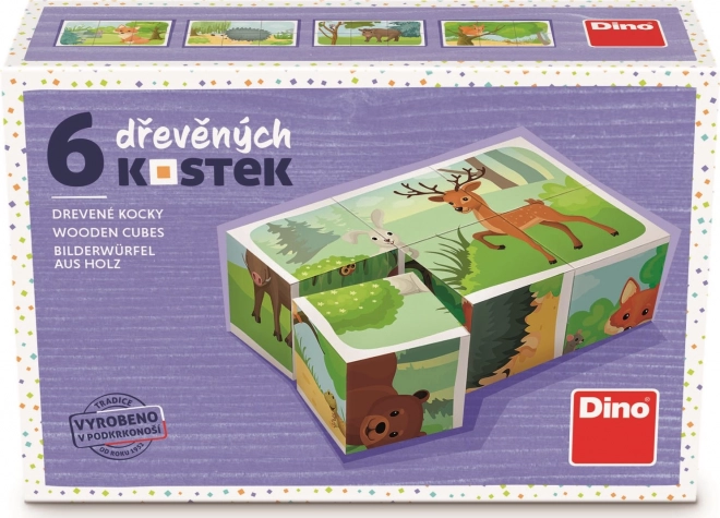 Dino Blocs de bois Animaux de la forêt