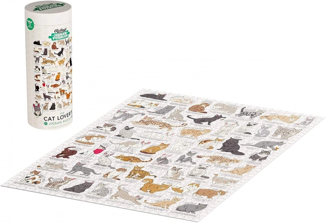 Ridley's Games Puzzle pour les amateurs de chats blancs 1000 pièces