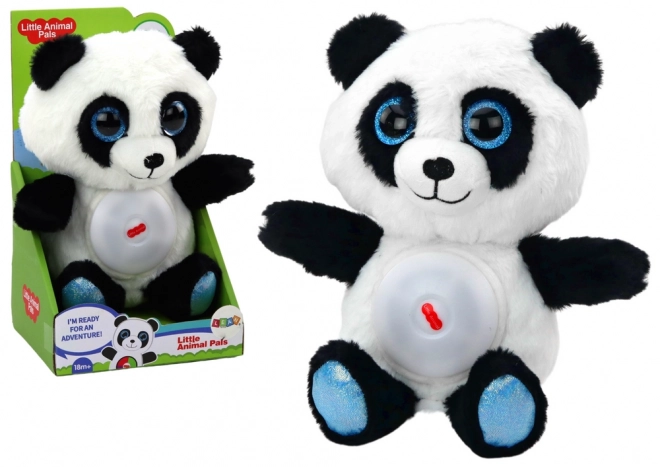 Panda en peluche avec veilleuse et berceuses 30 cm